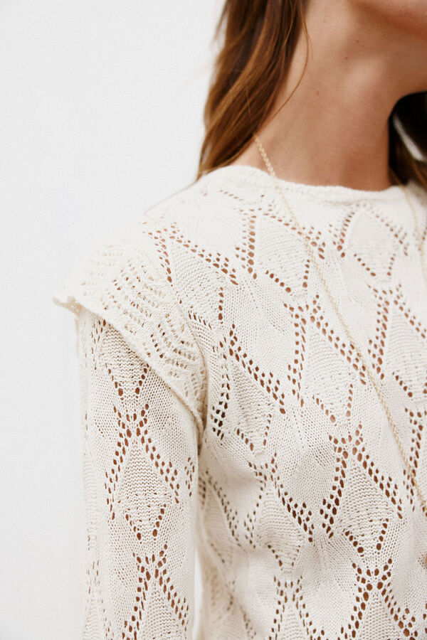 Hoss Intropia Nuria. Top de manga larga Beige