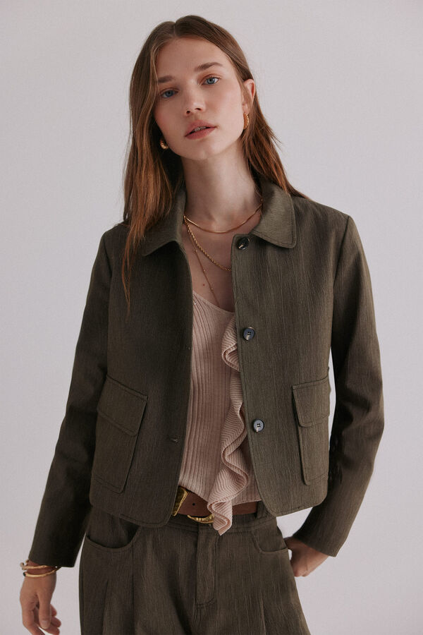 Hoss Intropia Elo&iuml;se. Chaqueta casual Kaki