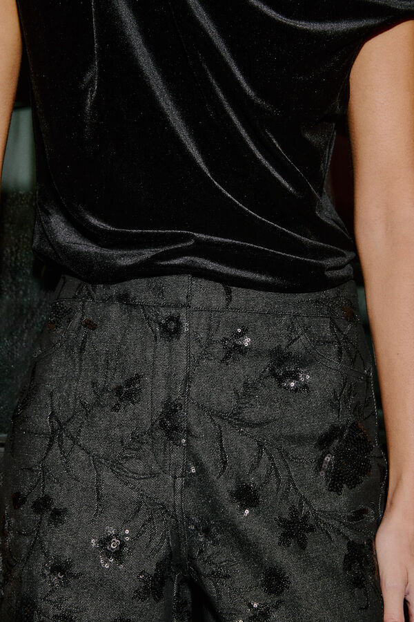 Hoss Intropia Becca. Vaquero bordado Gris oscuro