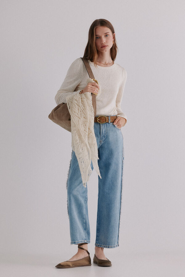 Hoss Intropia Berta. Vaqueros deshilachados Azul