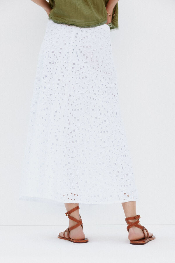 Hoss Intropia Regina. Falda perforada Blanco