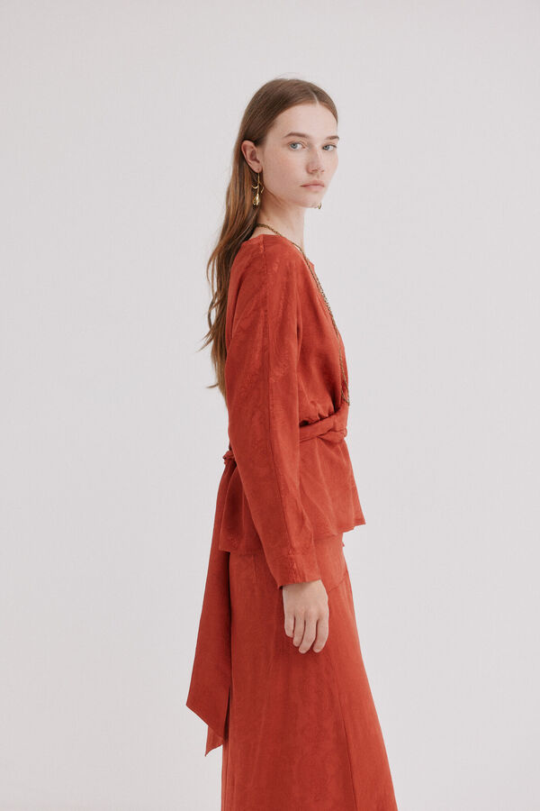 Hoss Intropia Clea .Blusa jacquard Rosa