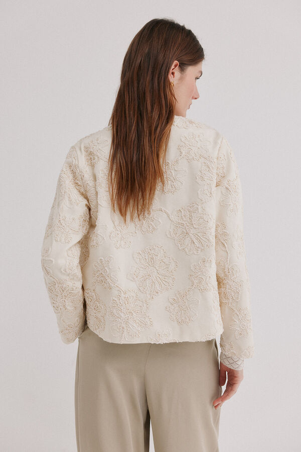 Hoss Intropia Eider. Chaqueta jacquard Marfil