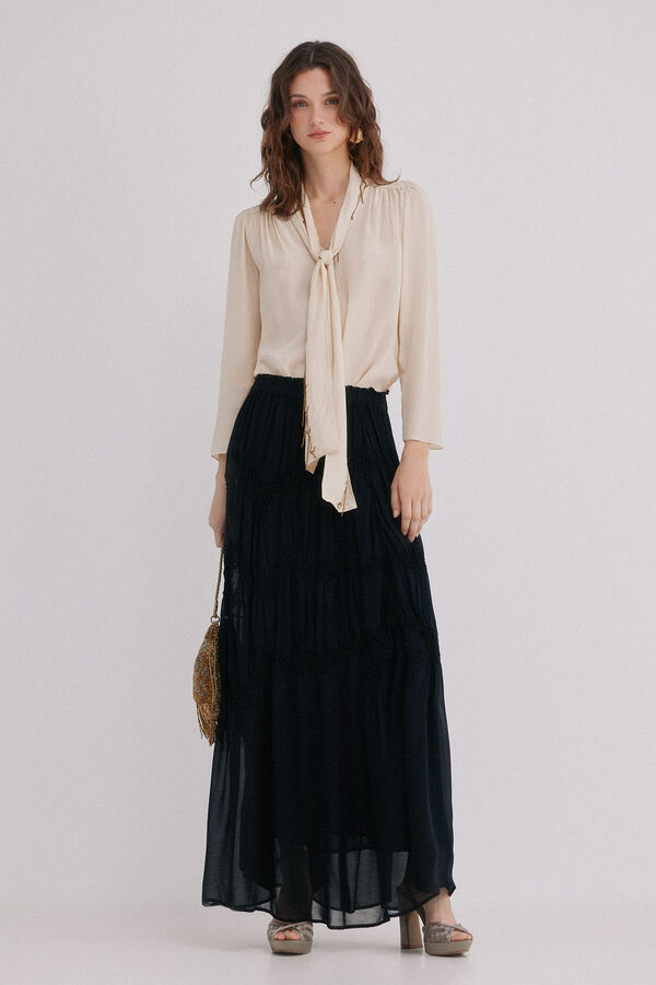 Hoss Intropia Romelia. Falda bordada Negro