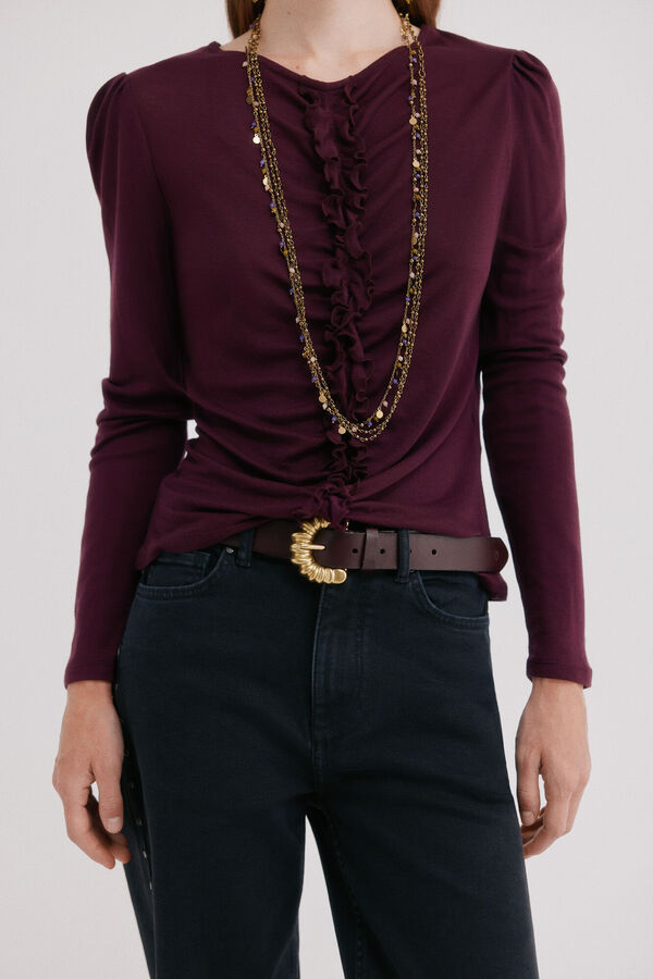Hoss Intropia Marise. Camiseta entallada Vino