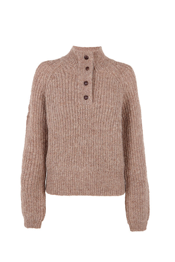 Hoss Intropia Irina. Jersey cuello perkins Beige