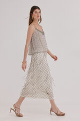 Hoss Intropia Ren&eacute;e. Falda bordada Blanco