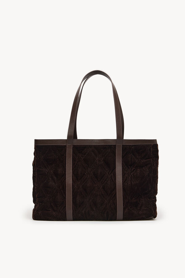 Hoss Intropia Neila. Bolso shopper de terciopelo Marron