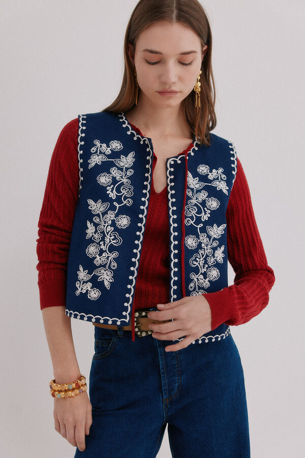 Hoss Intropia Edurne. Chaleco denim Azul marino