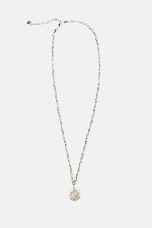 Hoss Intropia Luz. Collar con piedra natural Gris