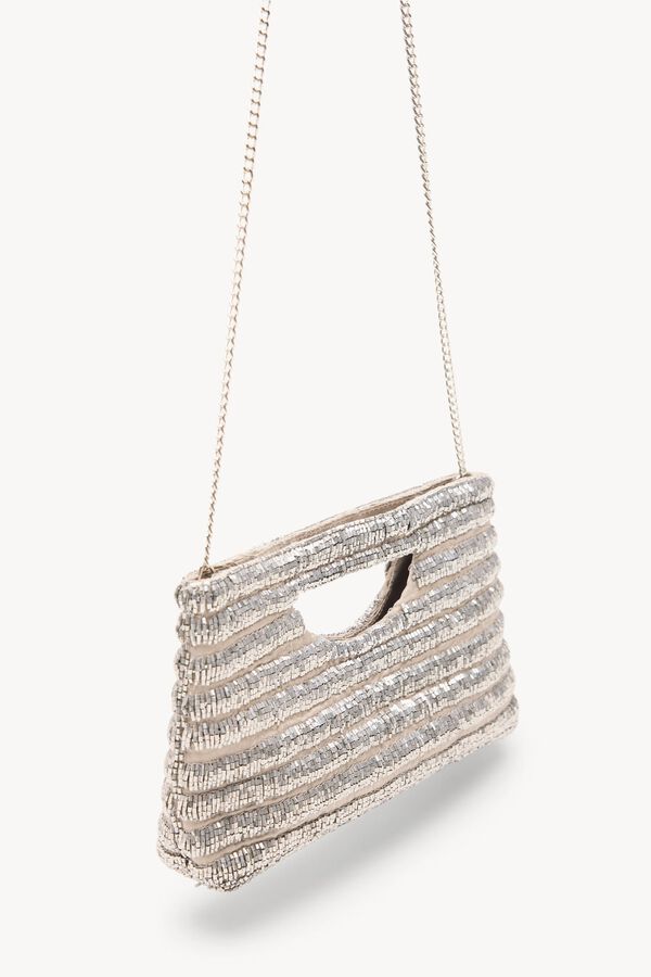 Hoss Intropia Nina. Bolso de mano abalorios Gris
