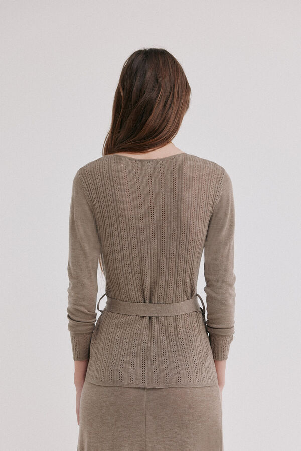 Hoss Intropia Isabetta. C&aacute;rdigan de punto Beige