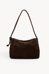 Hoss Intropia Noelia. Bolso serraje de hombro Marron oscuro