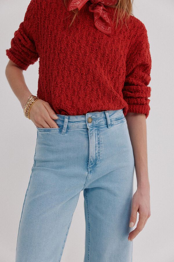 Hoss Intropia B&aacute;rbara. Vaqueros wide leg Azul