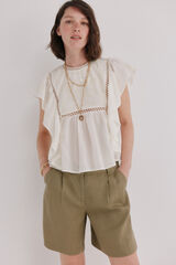 Hoss Intropia Cinthia.Blusa bordada Marfil