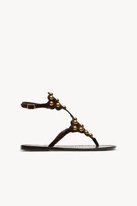 Hoss Intropia Maisa. Sandalias piel piezas met&aacute;licas
