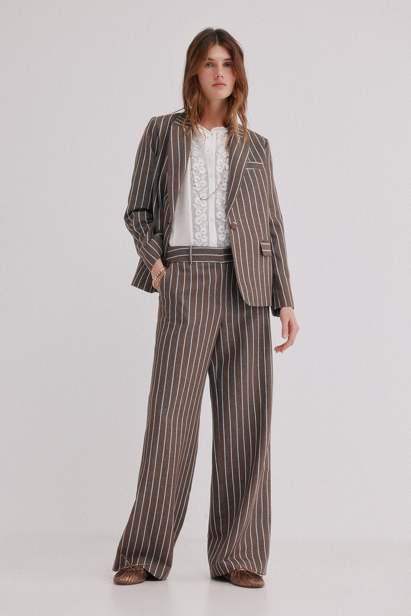 Hoss Intropia Elia. Blazer a rayas