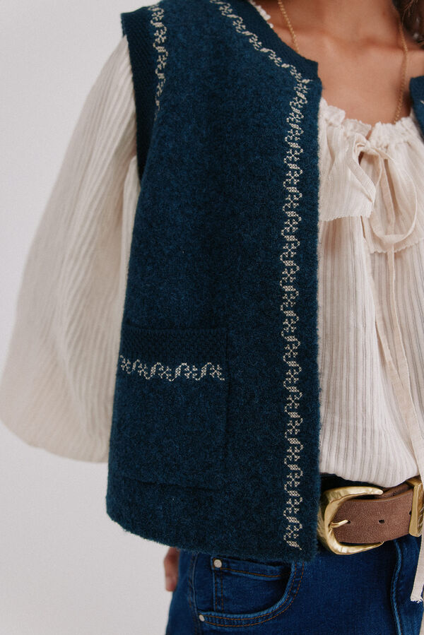 Hoss Intropia Nunzia. Chaleco bordado Azul