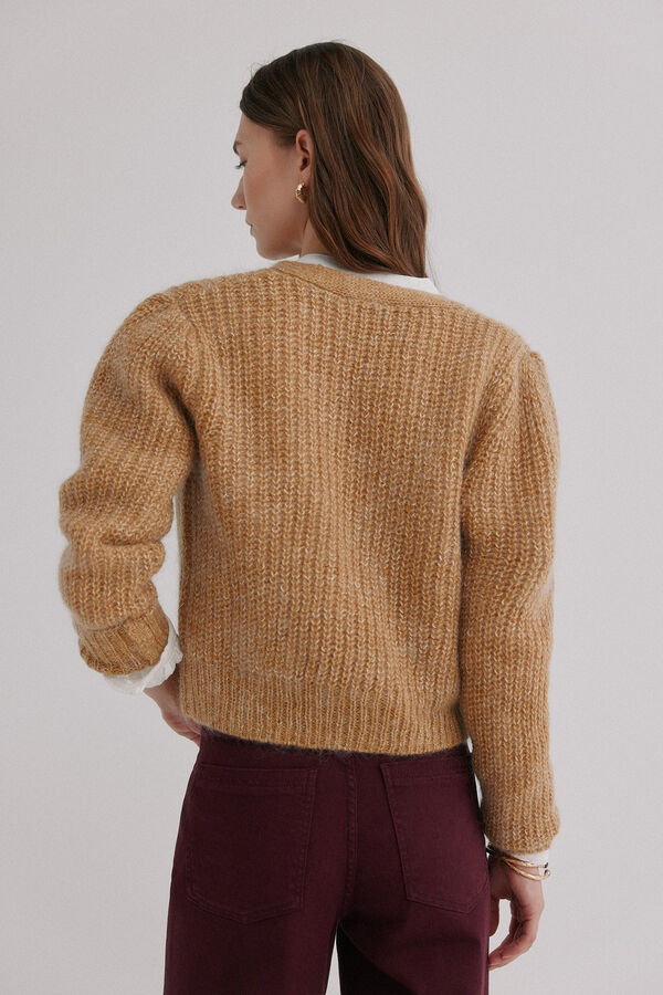 Hoss Intropia N&eacute;rida. Chaqueta de tricot Beige