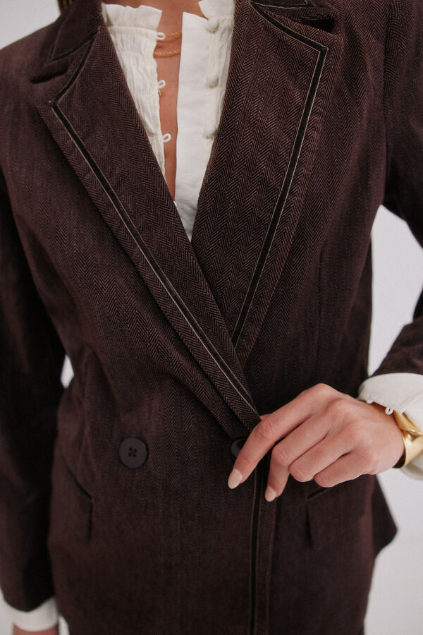 Hoss Intropia Esther. Blazer de pana Marron