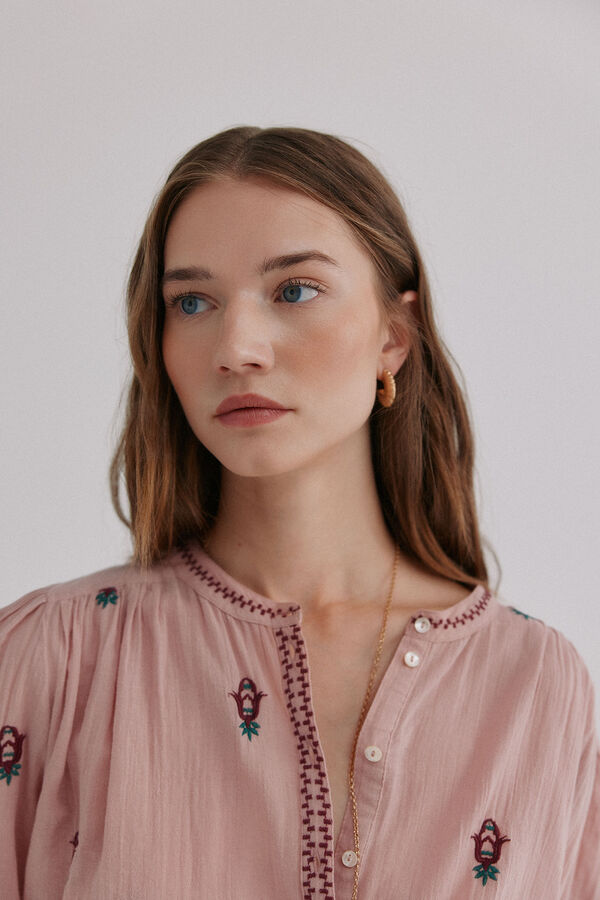 Hoss Intropia Carine. Blusa bordada Rosa