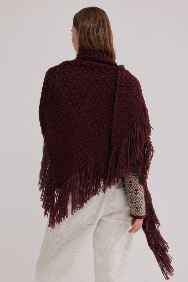 Hoss Intropia Nieves. Chal calado de flecos Beige