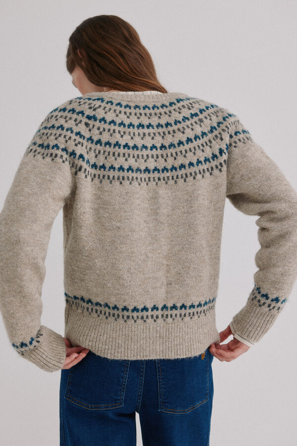 Hoss Intropia Nilda. Chaqueta tricot Estampado granate