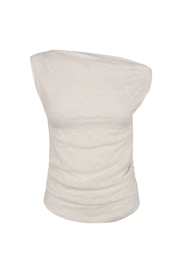 Hoss Intropia Marga. Camiseta asim&eacute;trica Marfil