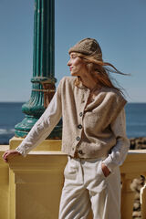 Hoss Intropia Ita. Chaleco jaspeado Beige