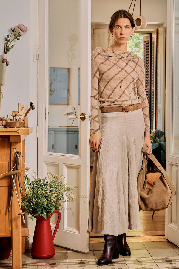 Hoss Intropia Rosa. Falda godets Gris