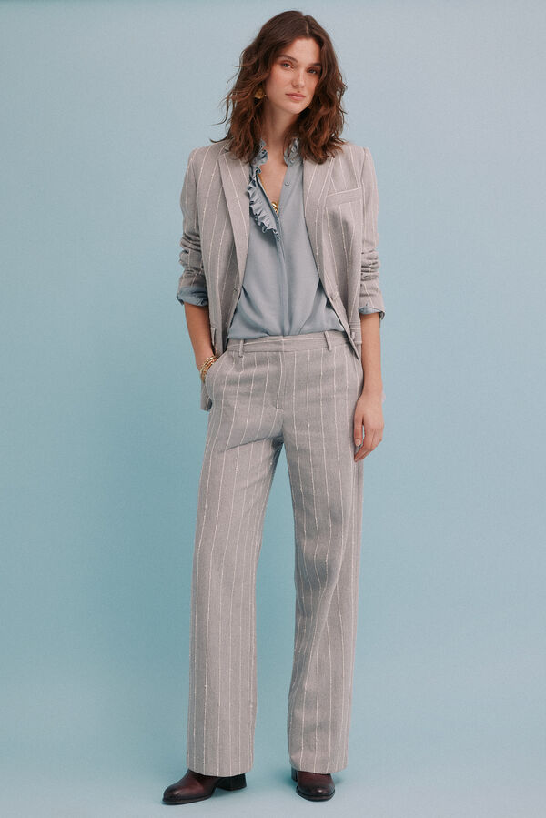 Hoss Intropia Penny. Pantal&oacute;n a rayas Gris