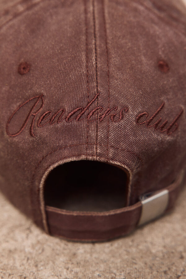 Slowlove Gorra lavada bordado Granate