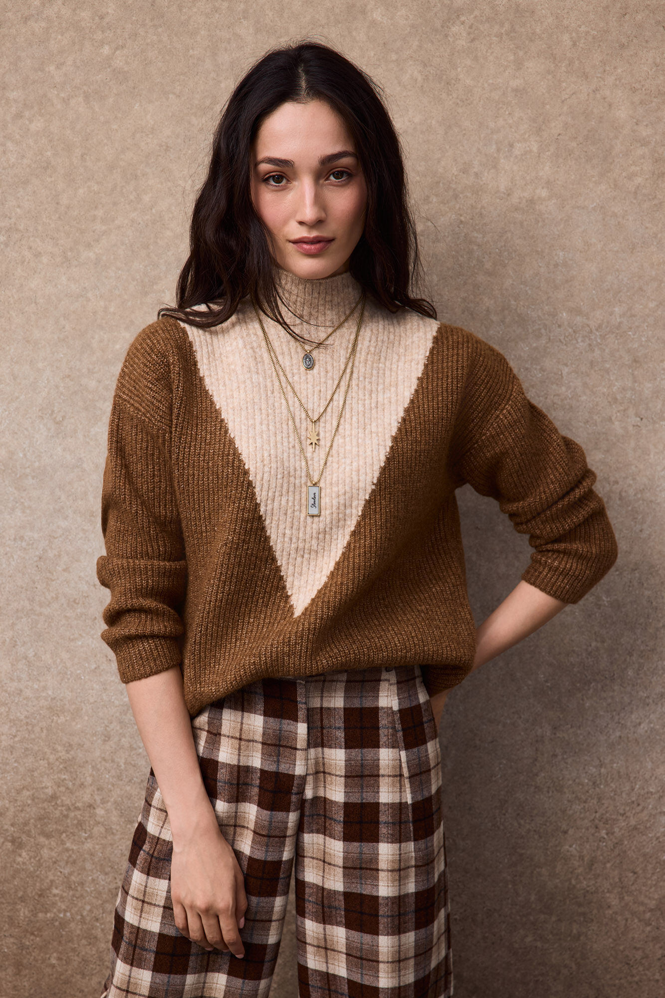 Slowlove Jersey bloques intarsia