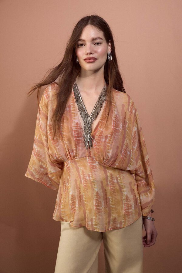 Slowlove Blusa fluida estampada Multicolor