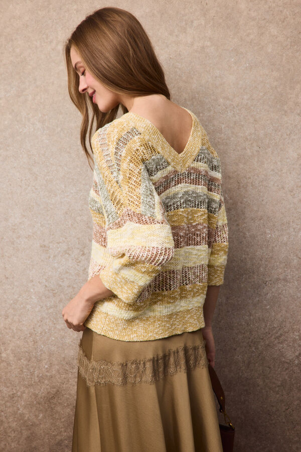 Slowlove Jersey pico multicolor Amarillo