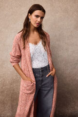 Slowlove Chaqueta larga punto Coral