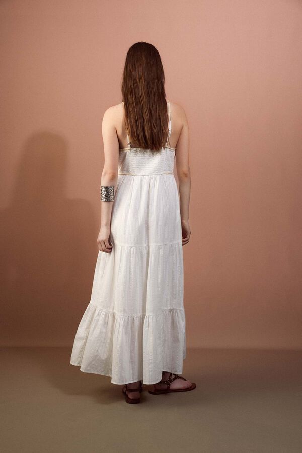 Slowlove Vestido bordados colores Marfil