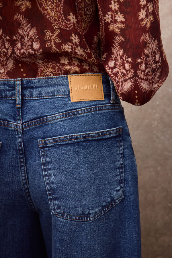 Slowlove Jean Barrel ancho Azul
