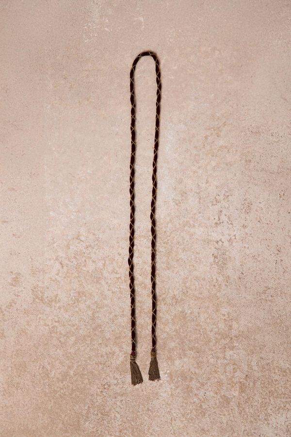 Slowlove Corbata joya cuerda Granate