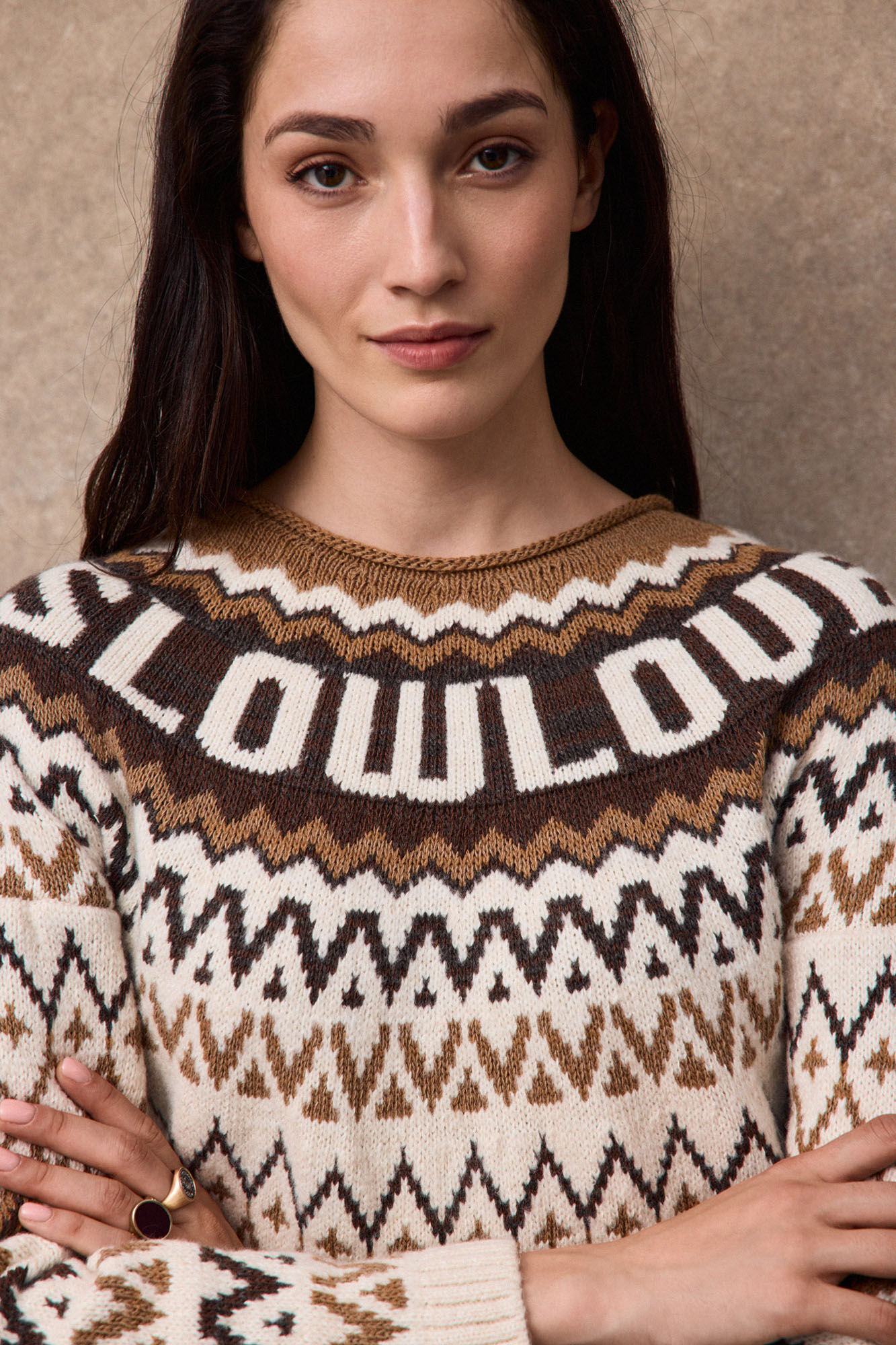 Slowlove Jersey jacquard logo SLOWLOVE