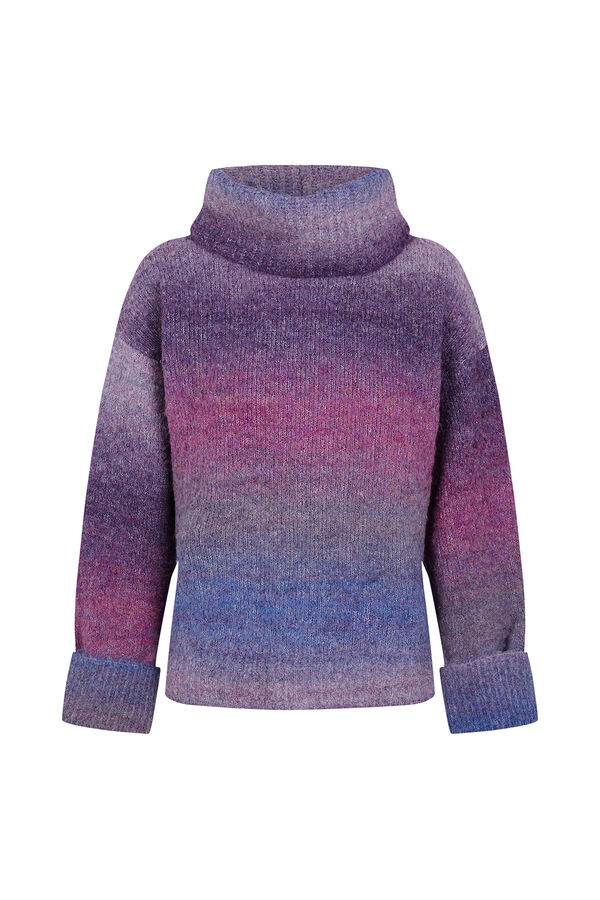 Slowlove Jersey boucl&eacute; multicolor Lila