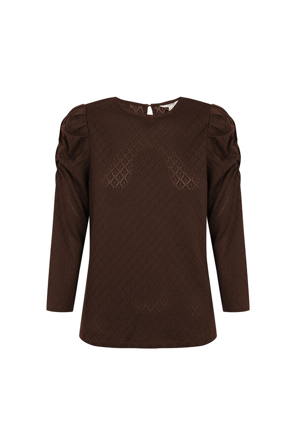 Slowlove Top estructura Marr&oacute;n oscuro