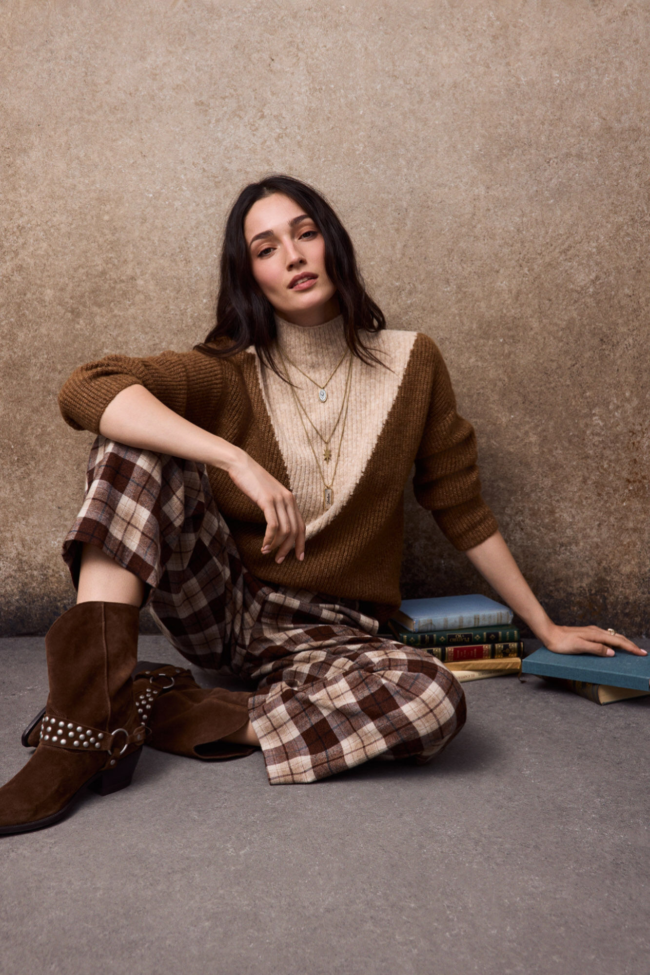 Slowlove Jersey bloques intarsia