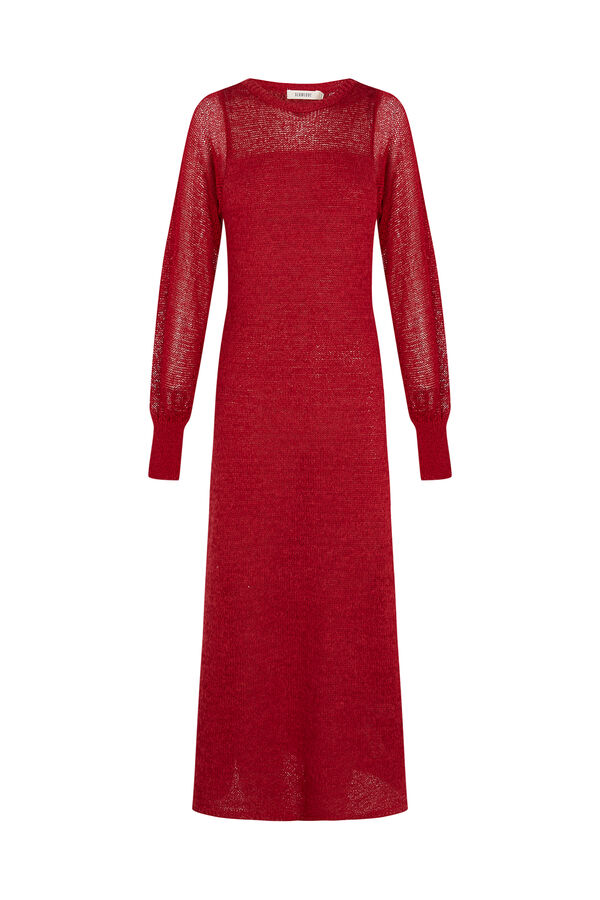 Slowlove Vestido largo punto Rojo