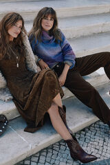 Slowlove Jersey boucl&eacute; multicolor Lila