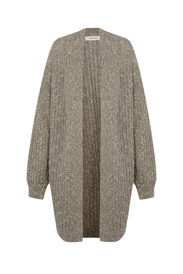 Slowlove Chaqueta punto jaspeado Kaki