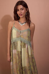 Slowlove Vestido lencero estampado Estampado blanco