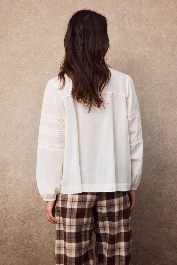 Slowlove Blusa rom&aacute;ntica Marfil