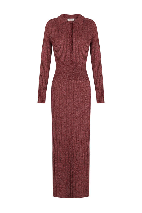 Slowlove Vestido largo punto Granate