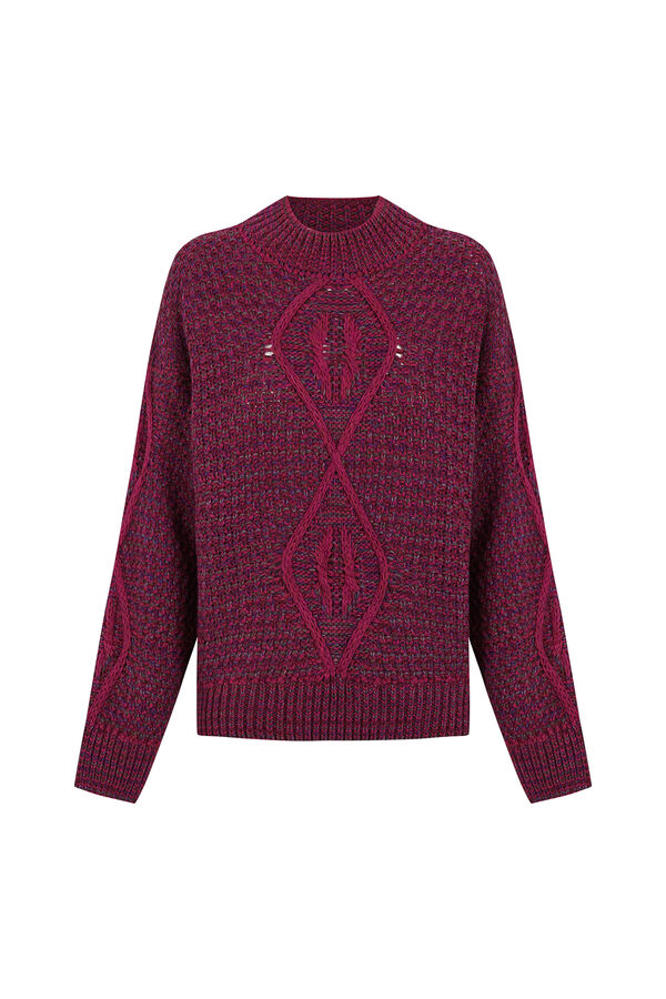 Slowlove Jersey aranes contraste Morado